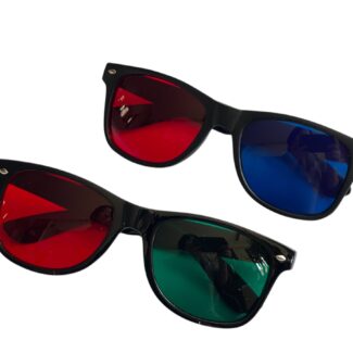 Red green training glasses